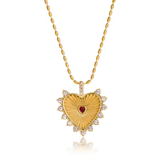 vintage heart necklace