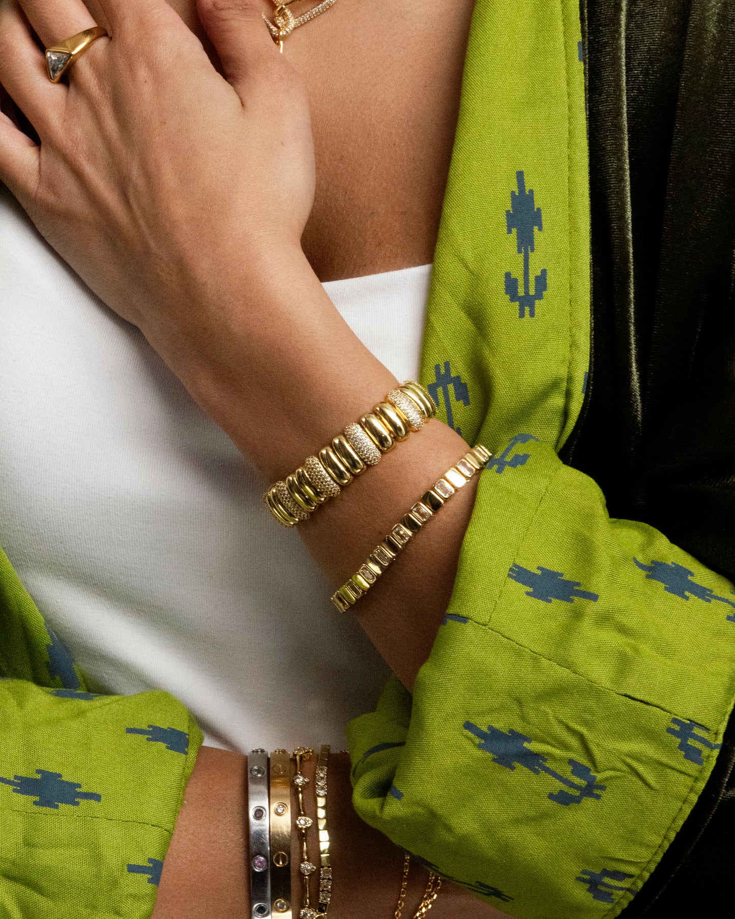 crushed tennis bracelet