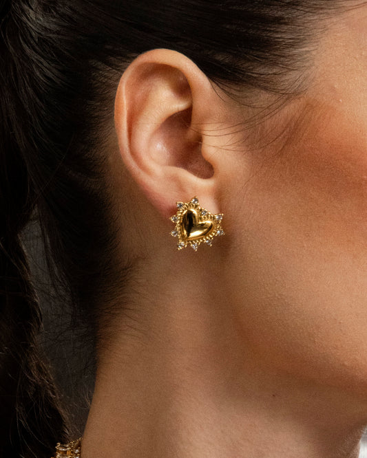 vintage heart earrings