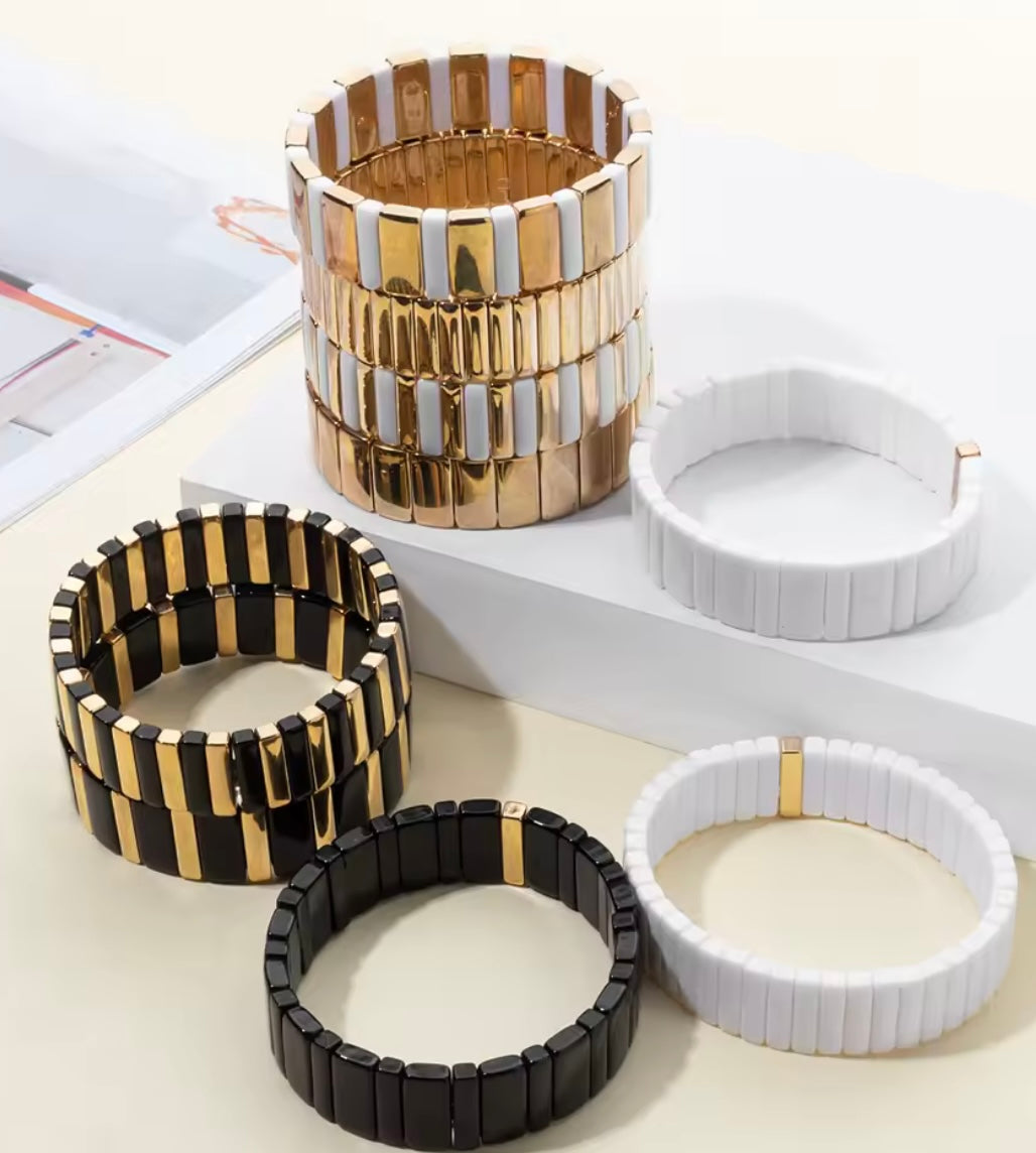 clay stackable bracelets