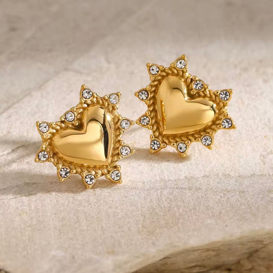 vintage heart earrings