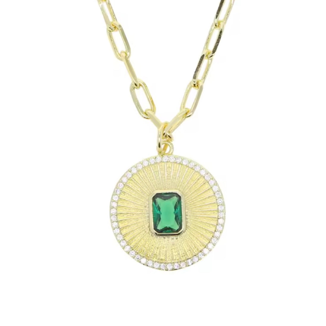 emerald sun necklace