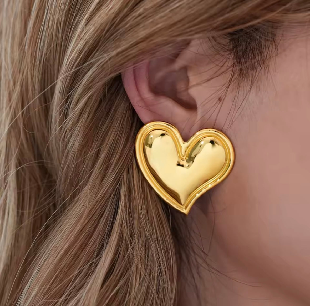 sided love earrings