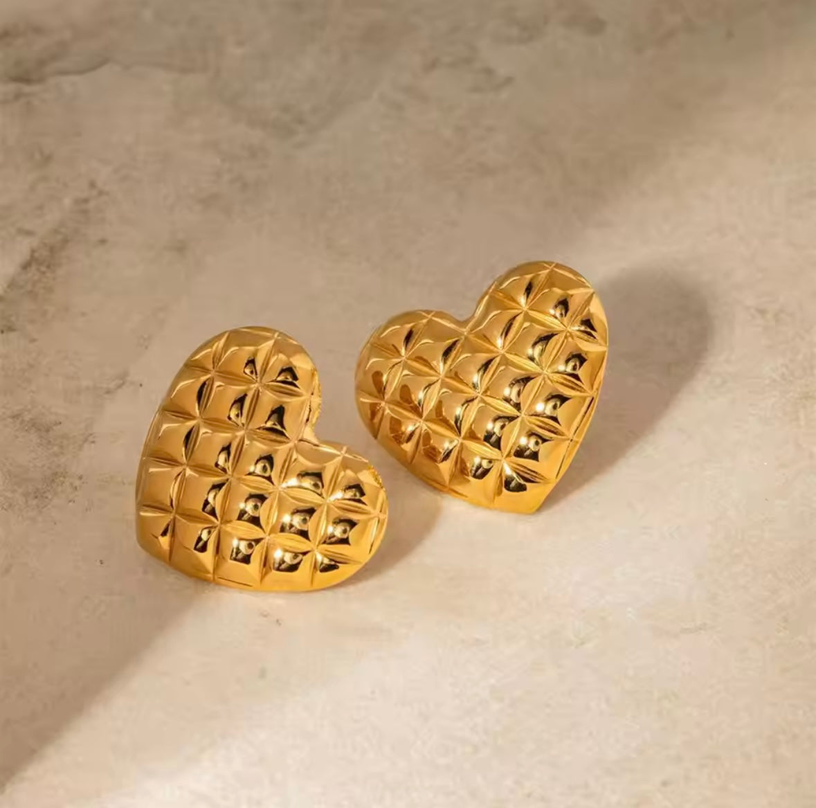 checked earrings