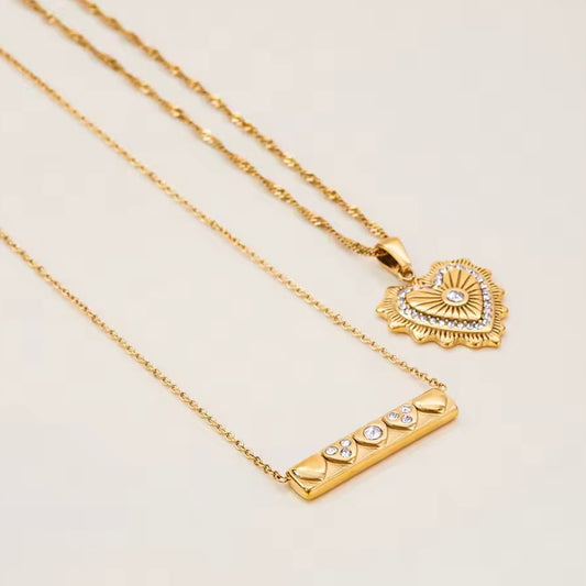 Vow Necklace — Bar & Heart