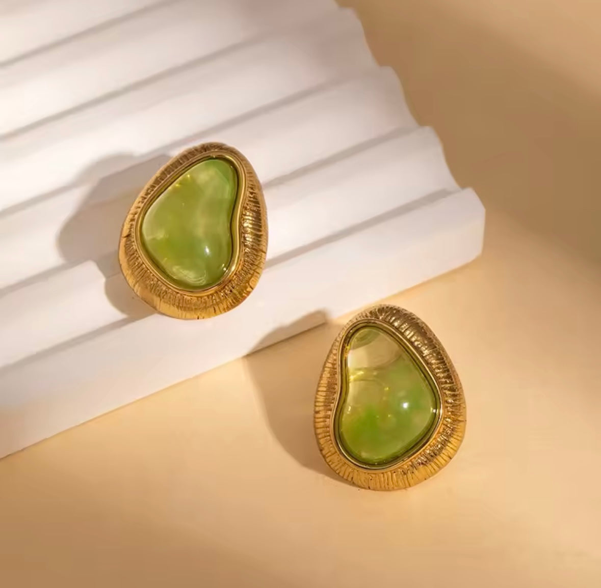 matcha x caramel earrings