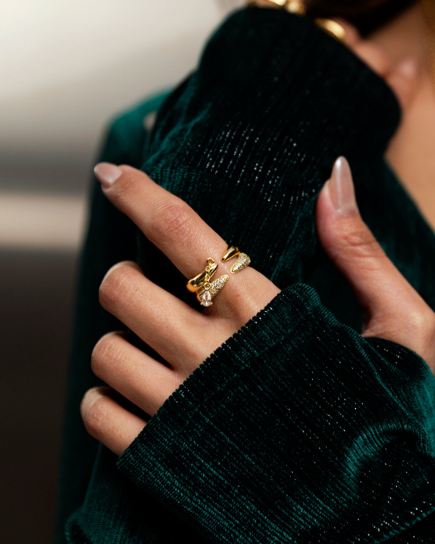 tear-drop ring